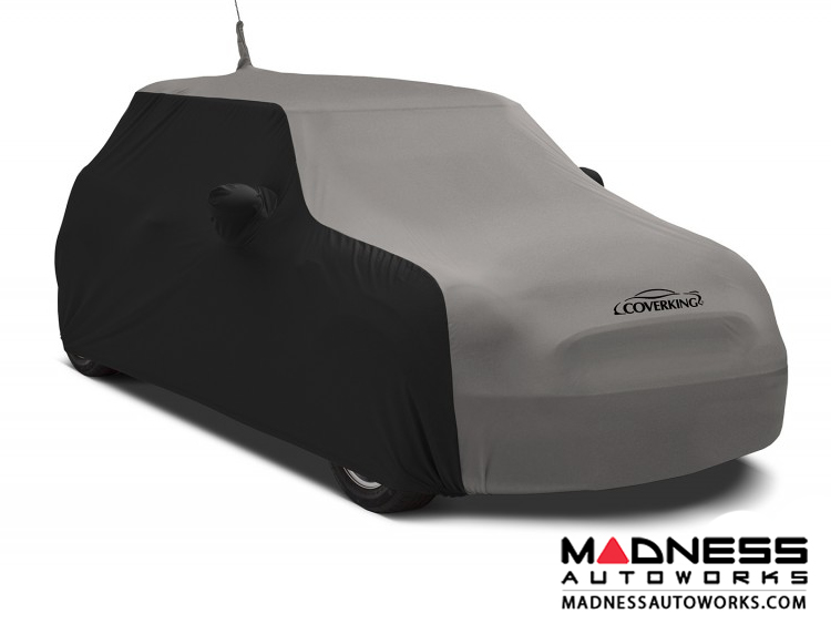 FIAT 500 Custom Vehicle Cover - Indoor Satin Stretch - Black w/ Gray